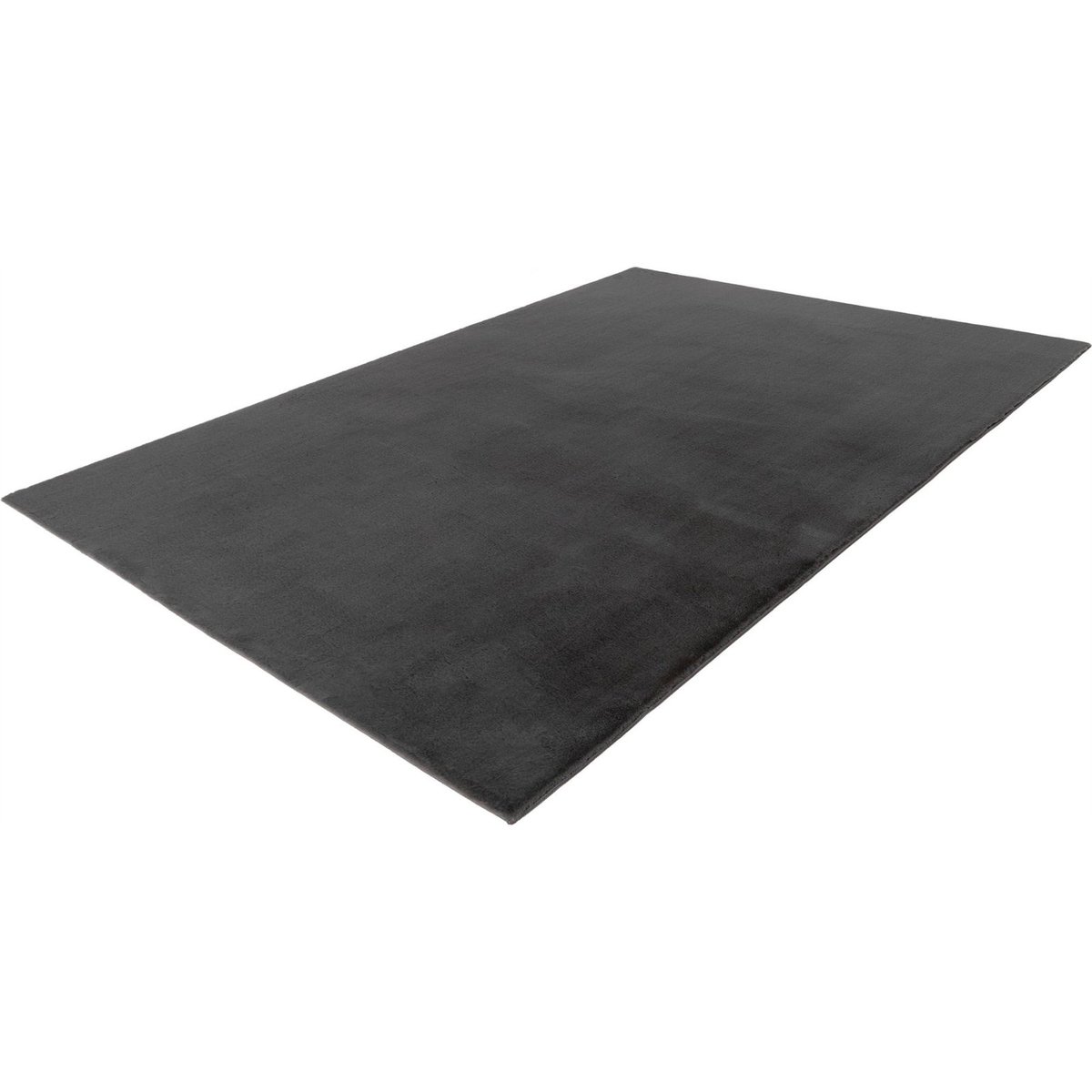 Tapis shaggy à poils doux style moderne uni gris anthracite graphit uni, ARTE ESPINA