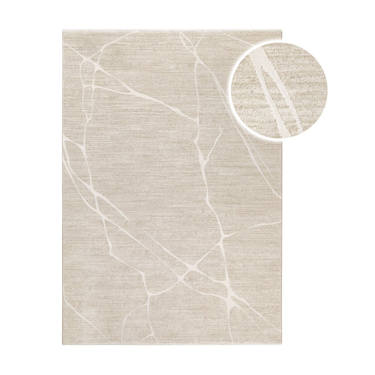 WECONhome Elite par Esprit, tissé machine, tapis poils courts, motif marbre avec effet relief, certifié OEKO-TEX® , Elite beige multicolore, ESPRIT