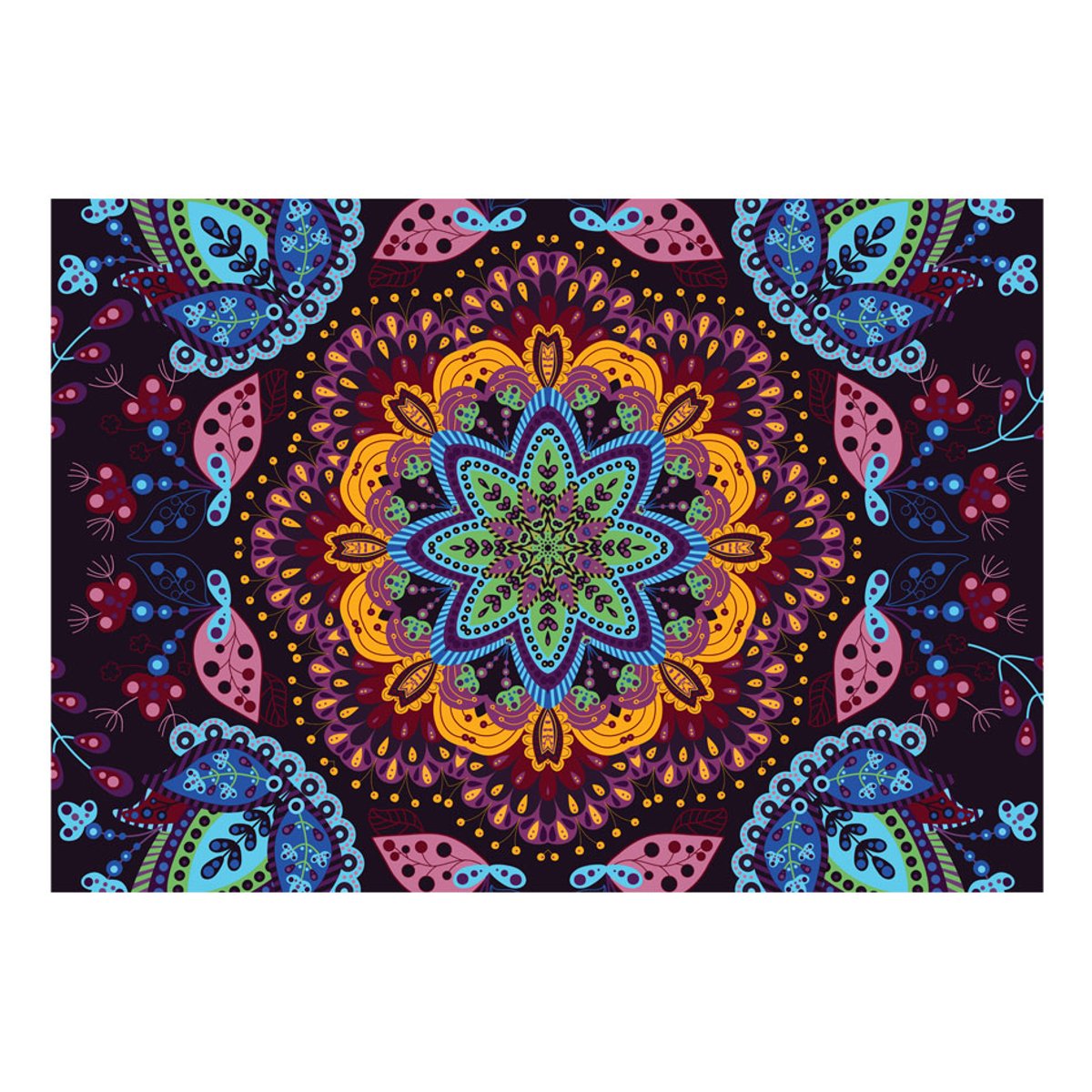 Papier peint intissé panoramique Abstractions Colorful kaleidoscope multicouleur, EDEN