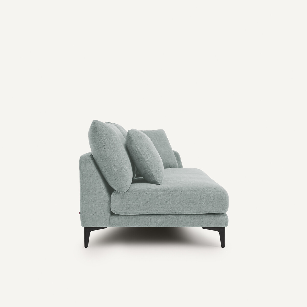 Demi-canapé 2 places en polyester natté, MODERNISTE aquamarine, EMMANUEL GALLINA X AM.PM