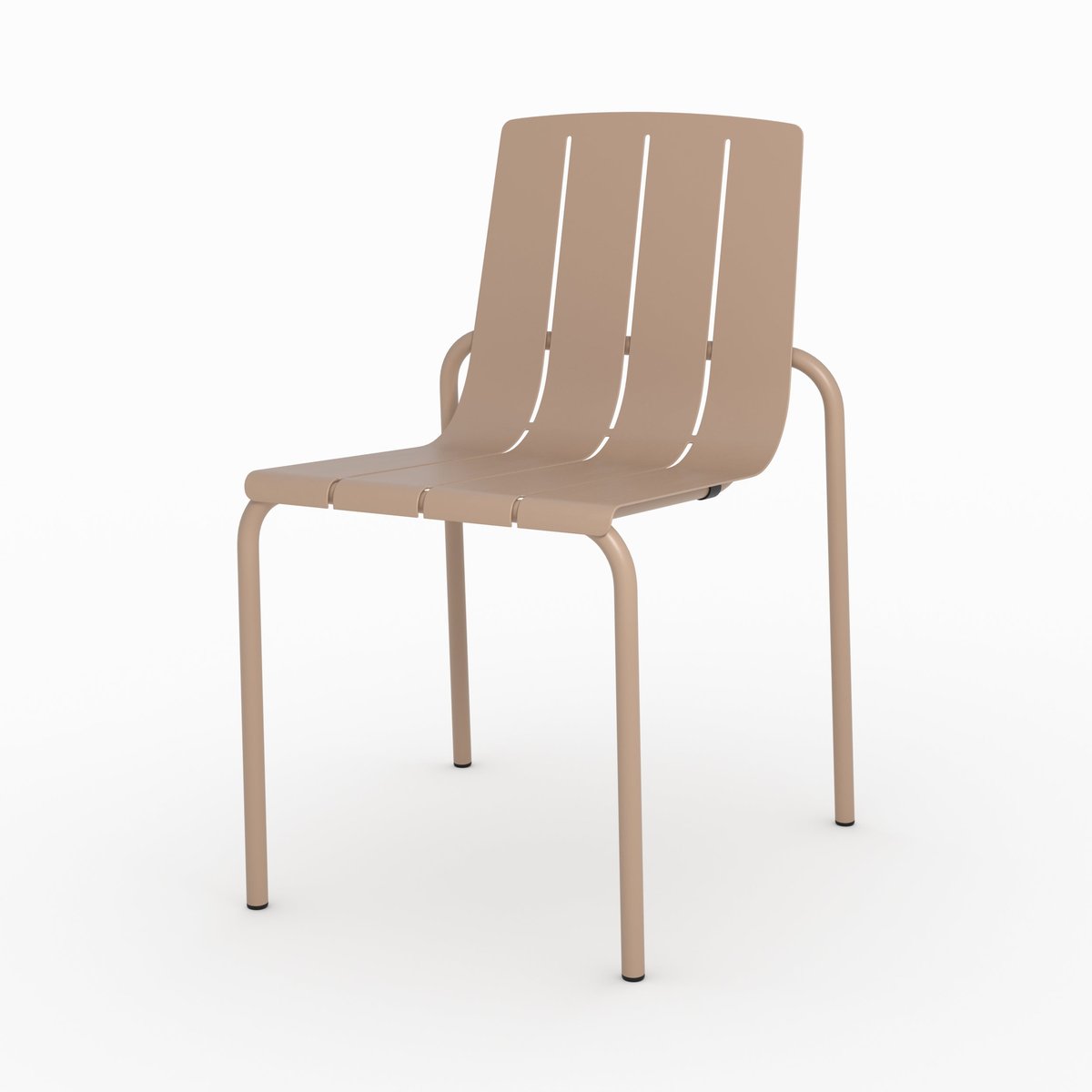 Lot de 2 chaises de jardin en métal - SUNA taupe, MAISON PAVANE