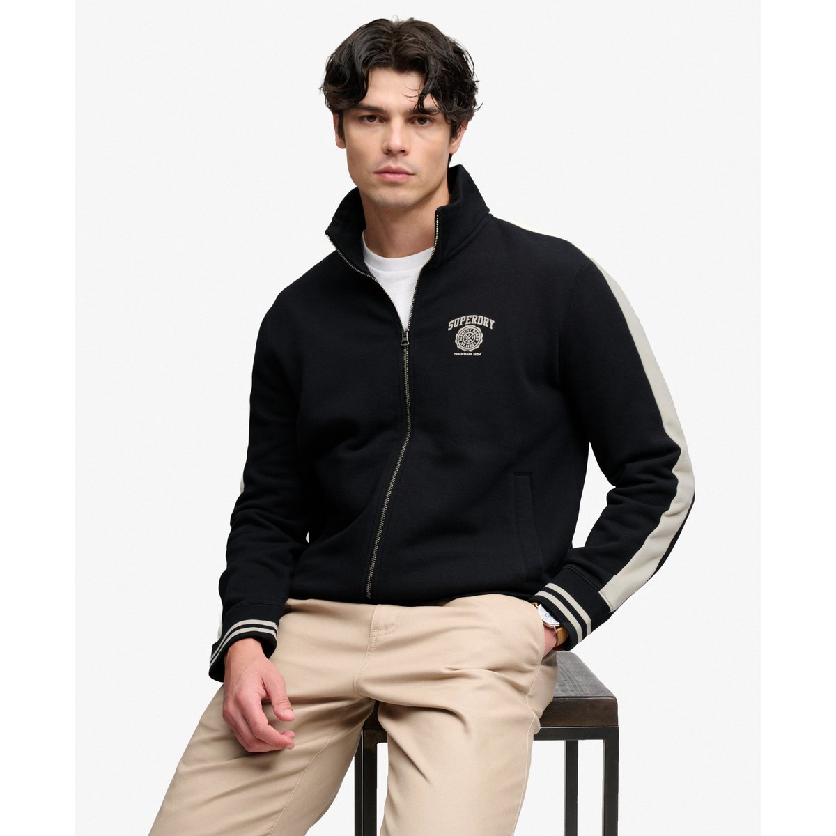 Veste de Survêtement Athletic Club Coupe Décontractée noir de jais, SUPERDRY