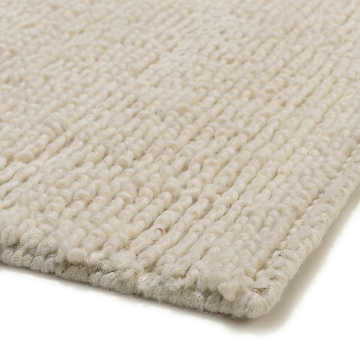Tapis rectangulaire 200 x 290 laine bouclée ivoire ecru, PIER IMPORT