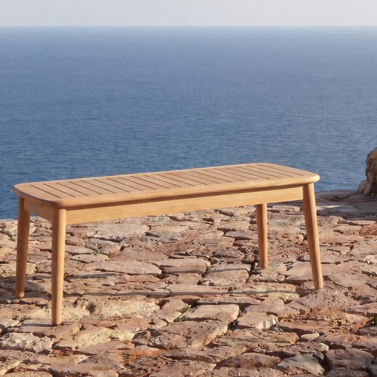 Table basse de jardin en Acacia massif, DANIELA naturel, TIKAMOON