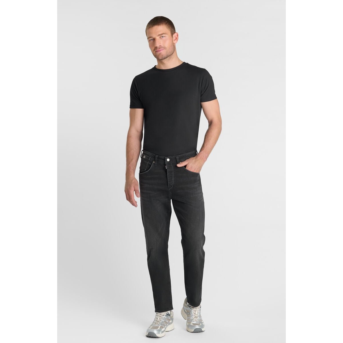 Jeans loose, large 900/19, longueur 34 black / black, LE TEMPS DES CERISES