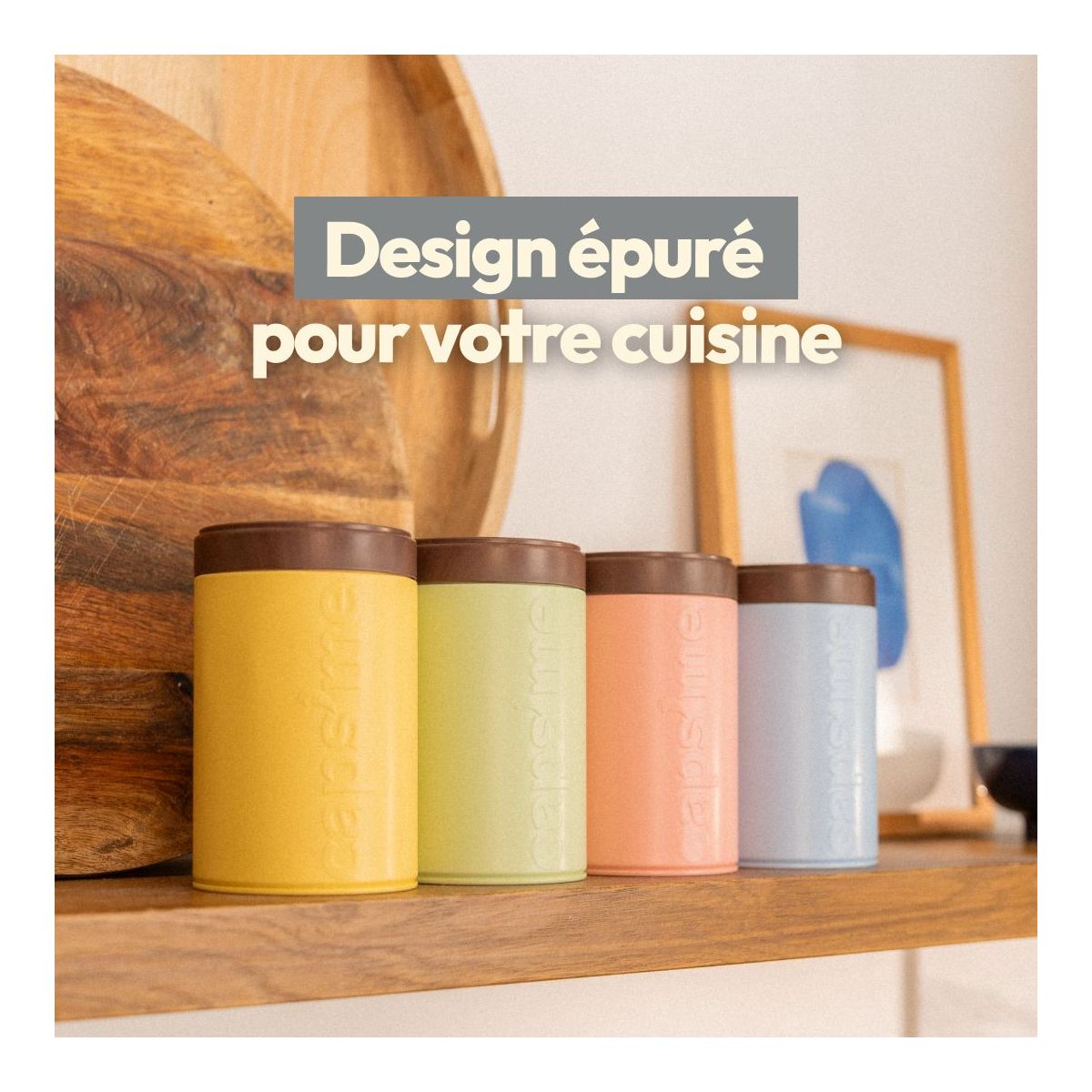 Boite à café à café rose contenance 250g couleur unique, CAPS ME