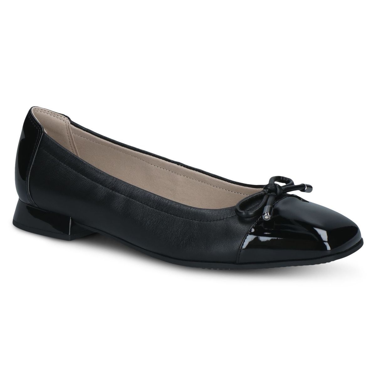 Ballerine à talon noir zèbre, CAPRICE