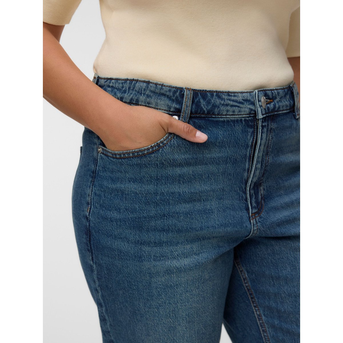 Jean Mom medium blue denim, VERO MODA
