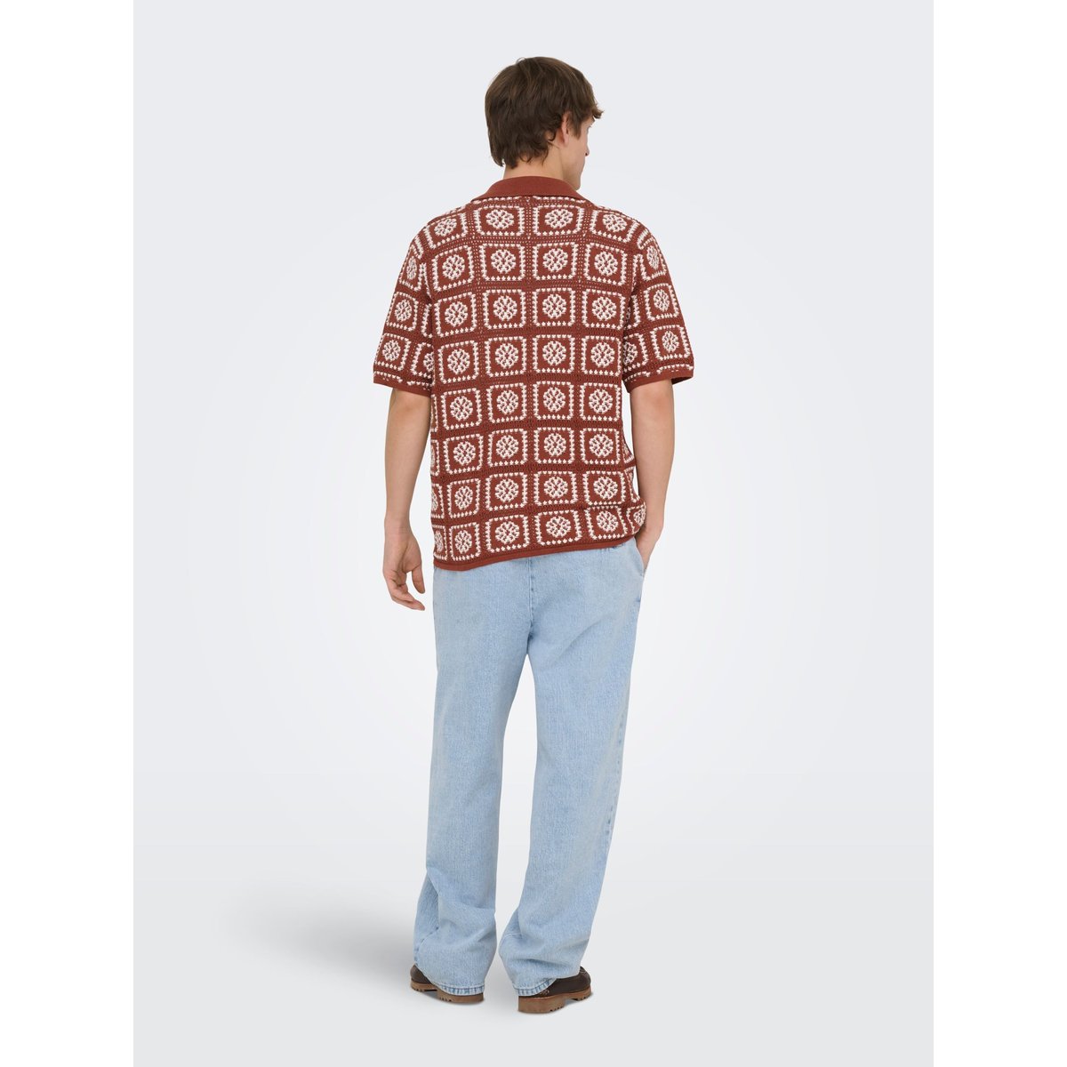 Col Polo En Maille cloud dancer, ONLY & SONS