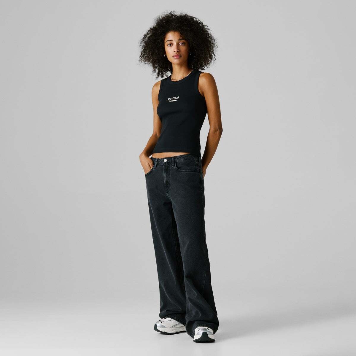 Jean Coupe Large, Taille Moyenne gris antracite, PEPE JEANS