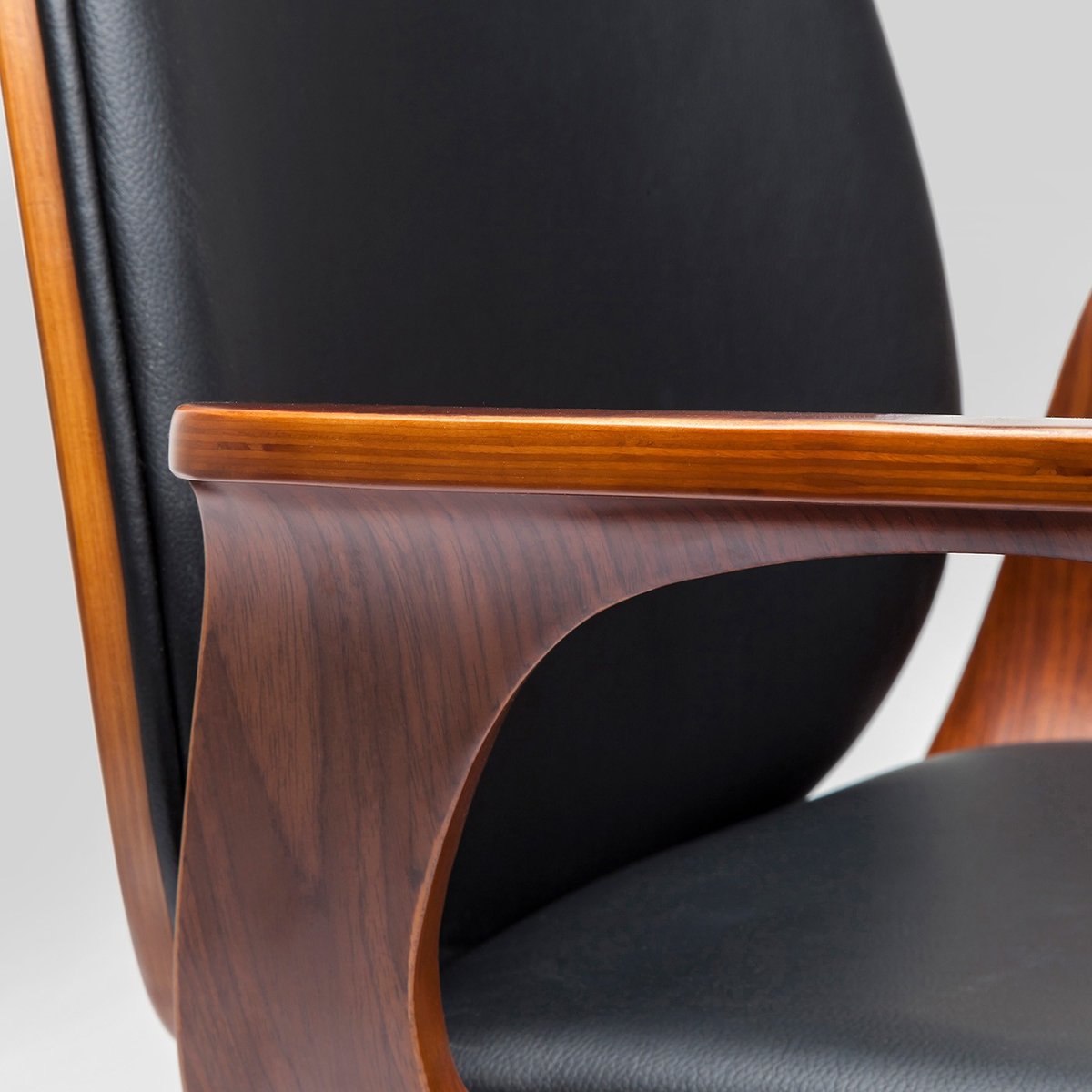 Chaise de bureau pivotante, PATRON noyer, KARE DESIGN