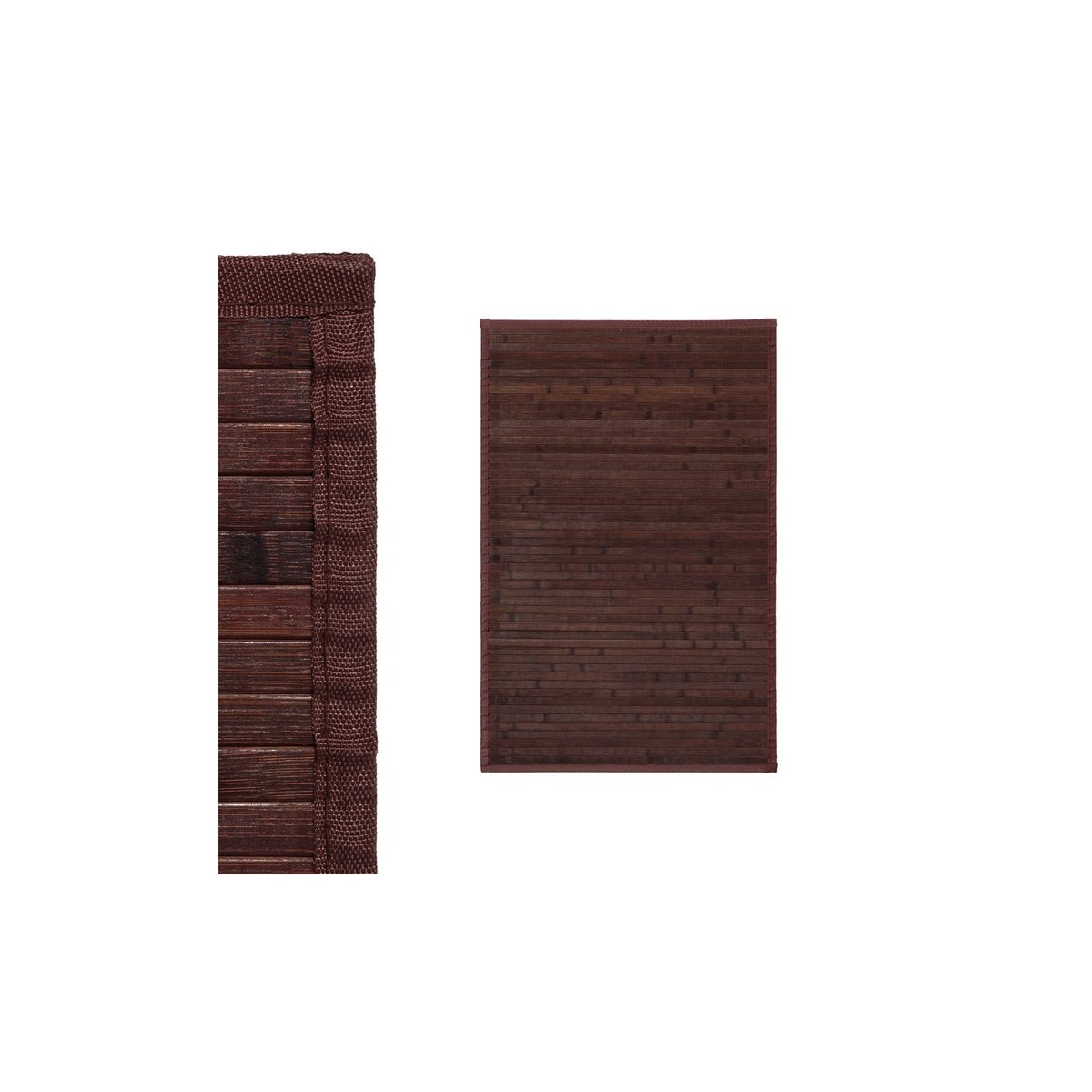 Tapis Descente de Lit Bambou Couleur Chocolat - 60x90cm marron, WADIGA