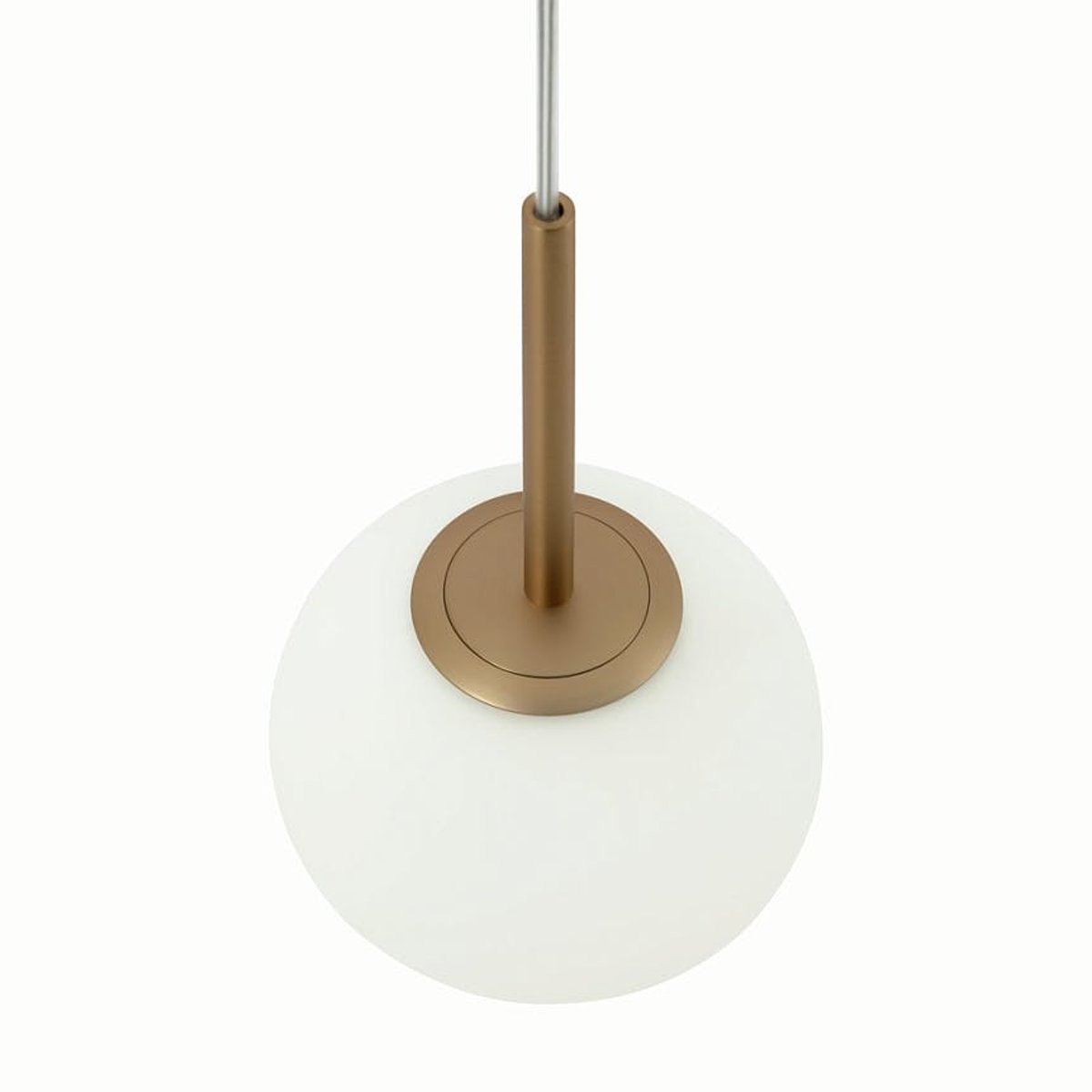 Suspension globe dorée - verre dépoli 15 cm DELTONA doré, PIER IMPORT