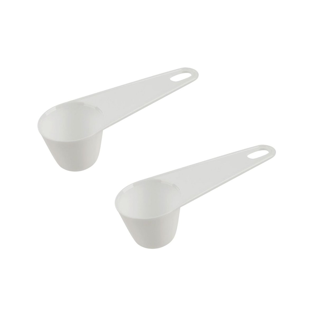 Set de 2 ustensiles cuillère à café plastique PETIT DÉJEUNER blanc, FACKELMANN