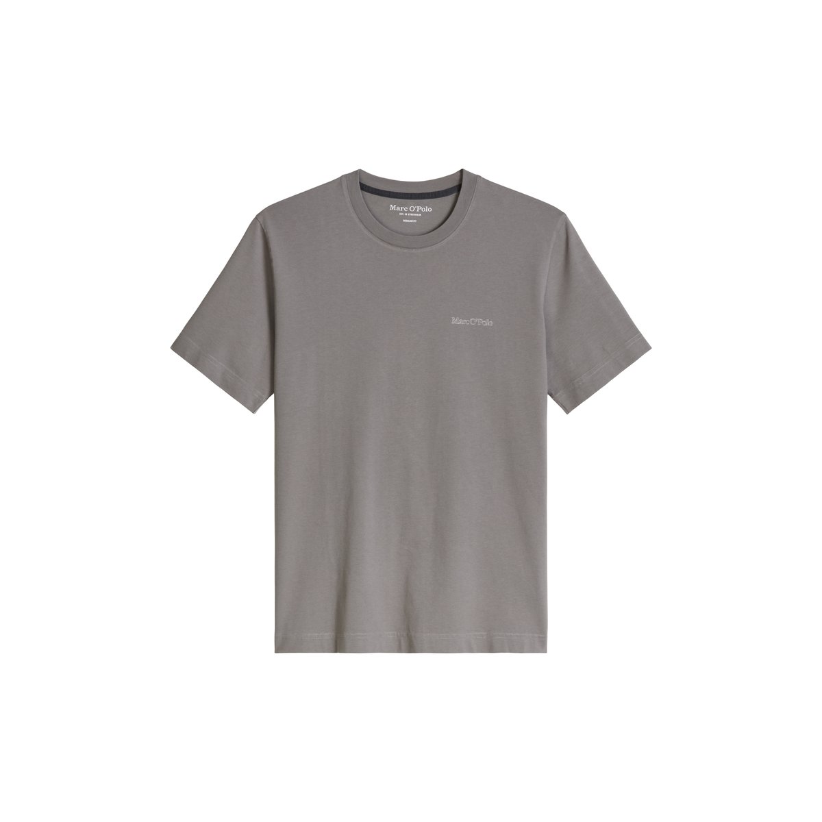 T-shirt regular en coton bio régénéré gris, MARC O'POLO