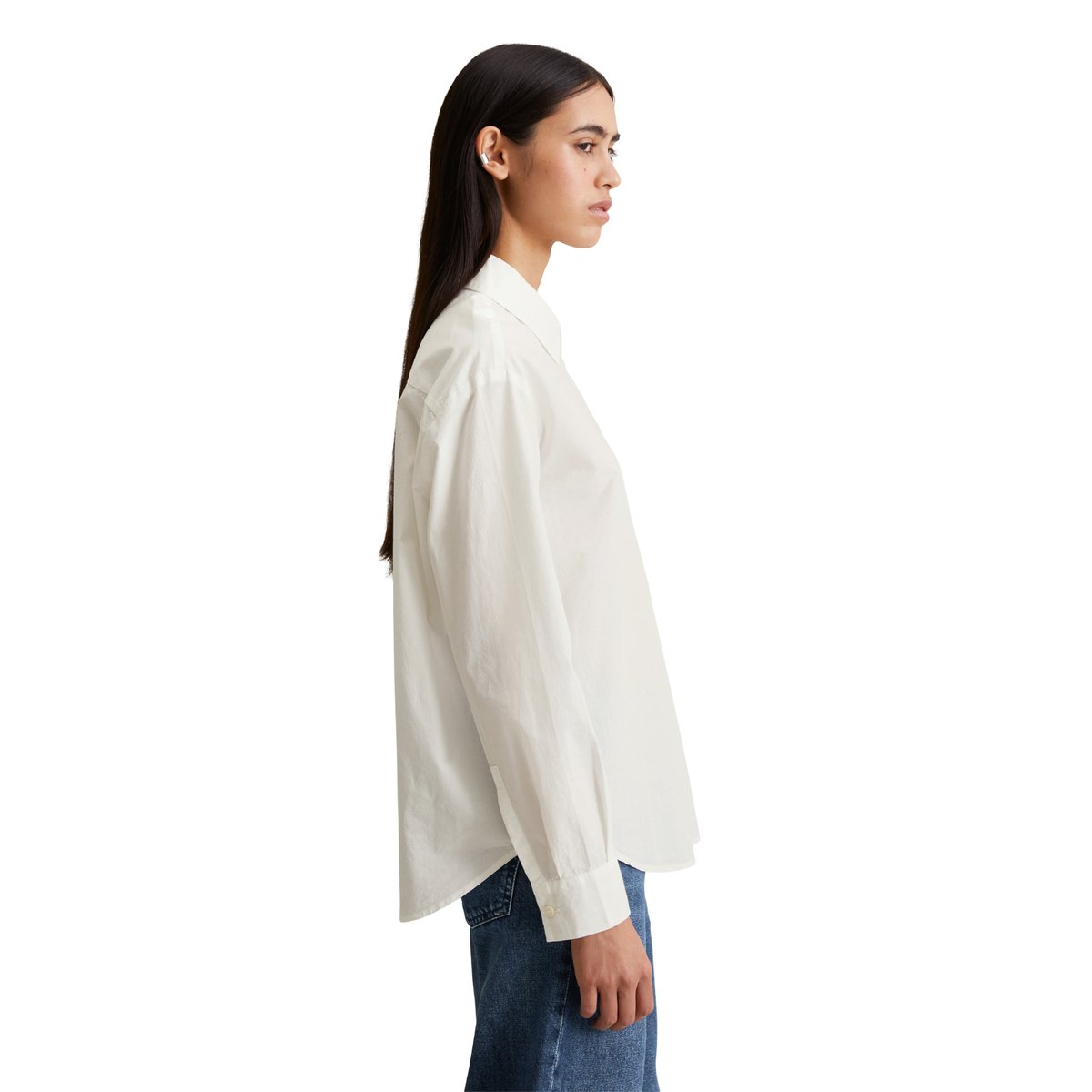 Chemisier ample en pur coton biologique blanc, MARC O’POLO DENIM
