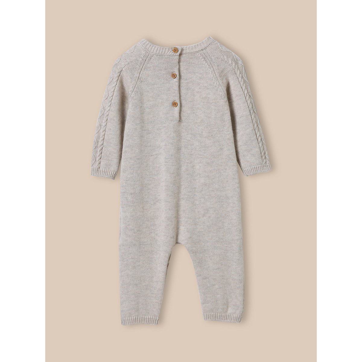 Combinaison en tricot beige chine, CYRILLUS