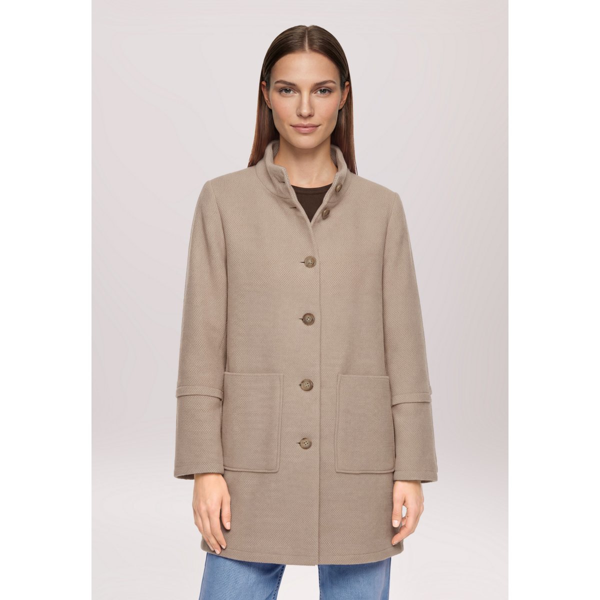 Blazer oversize à manches longues taupe, BETTY BARCLAY
