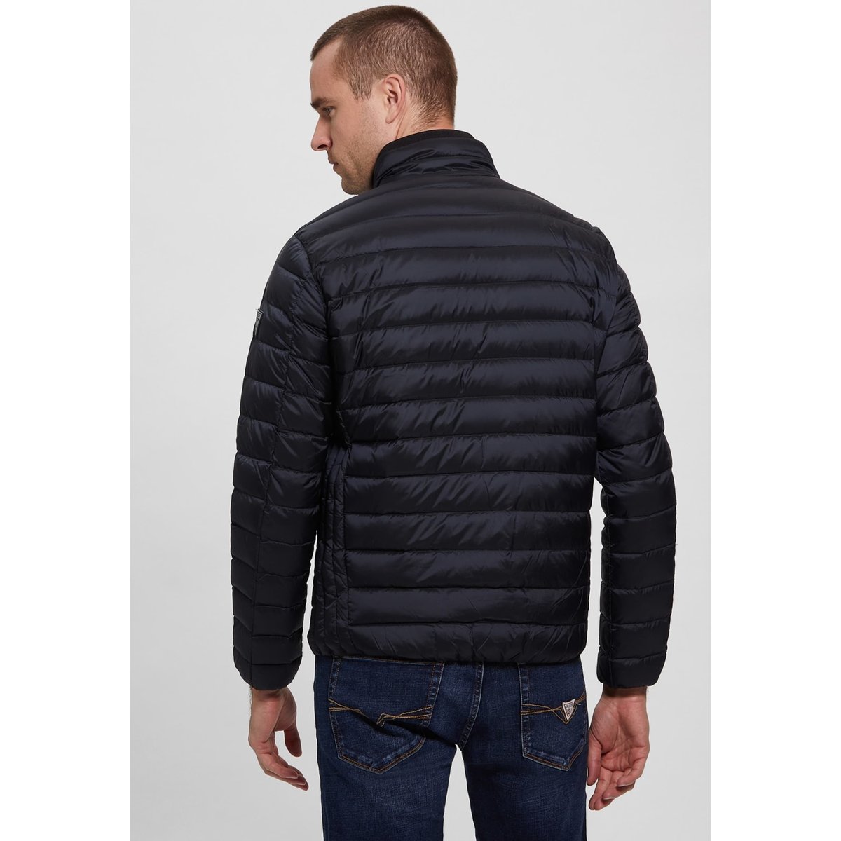 Veste Matelassée Repliable bleu, GUESS