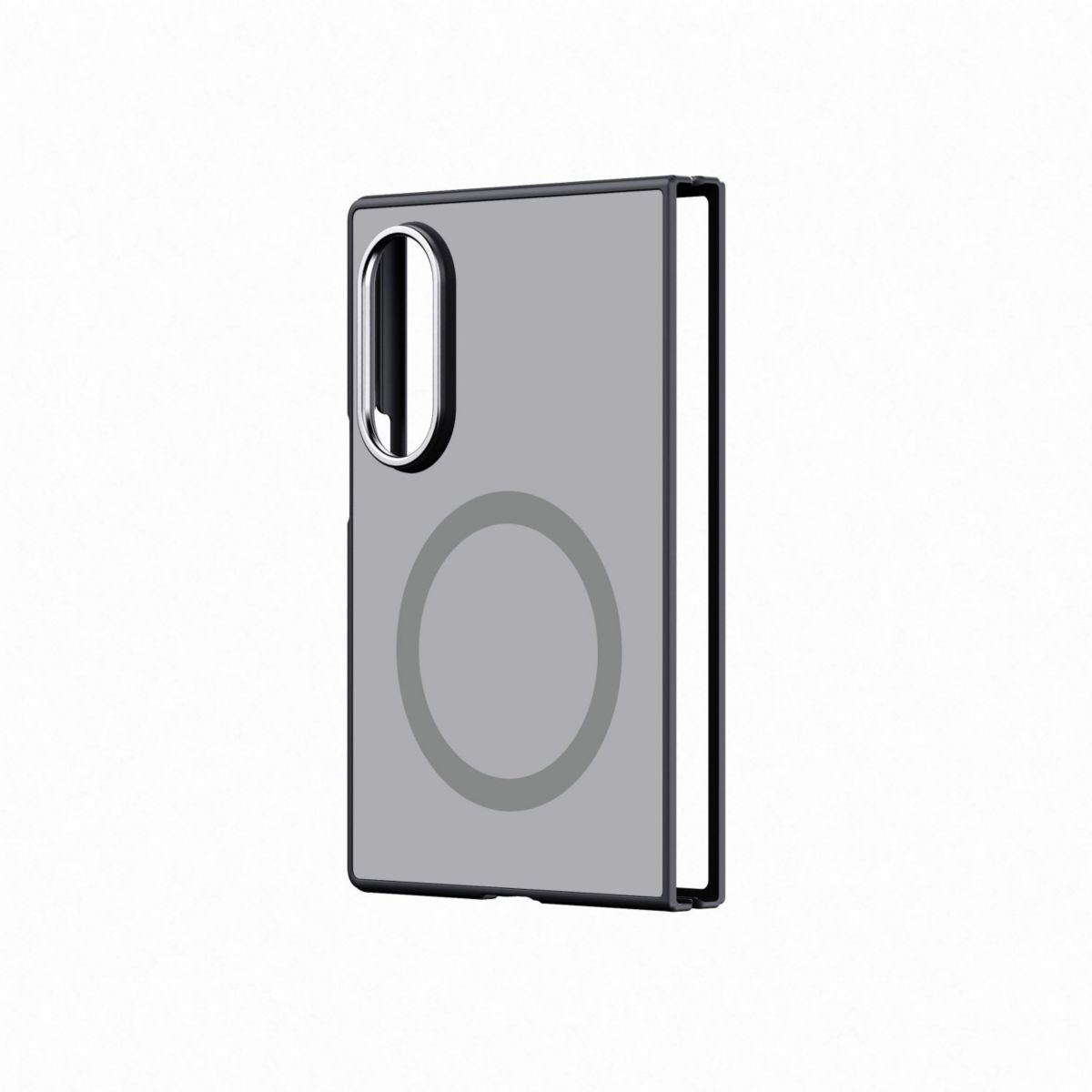 Coque Fold 8 Miroir magnétique Argenté couleur unique, SAMSUNG