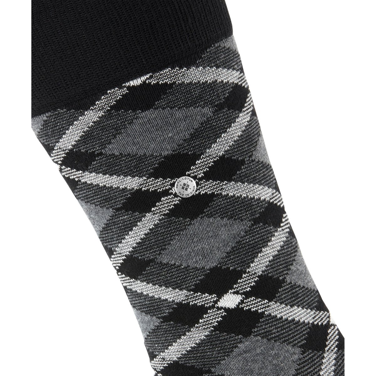 Chaussettes Tartan Opaque noir basique, BURLINGTON