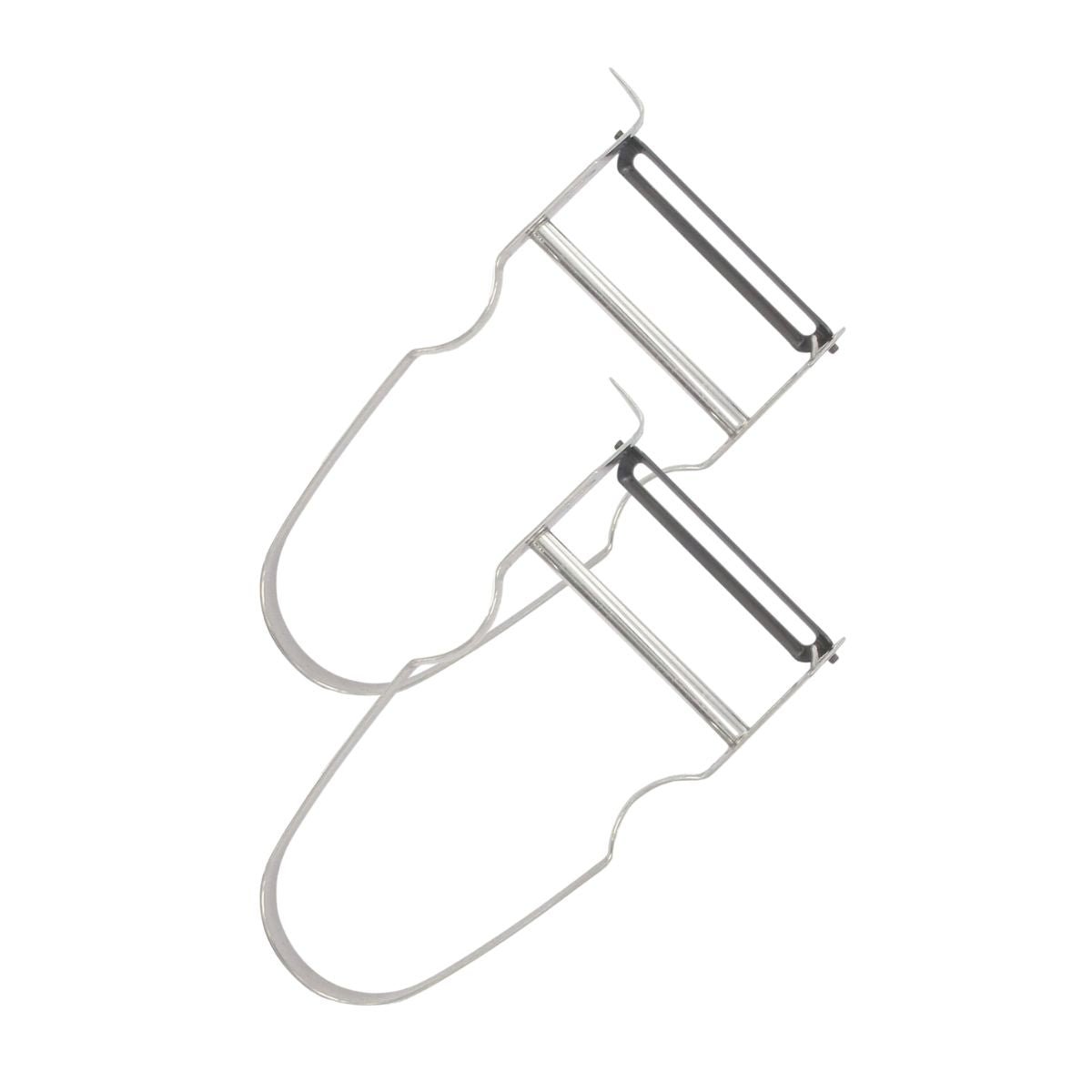 Lot de 2 rasoirs à légumes Castor inox, FACKELMANN