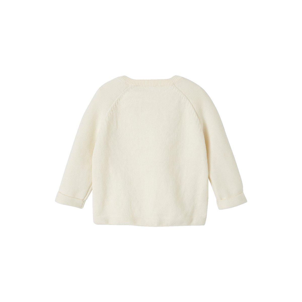 Pull bébé en tricot ouverture devant écru, VERTBAUDET