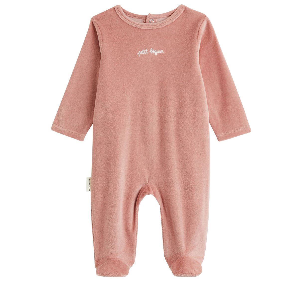 Lot de 2 pyjamas bébé en velours rose, PETIT BEGUIN