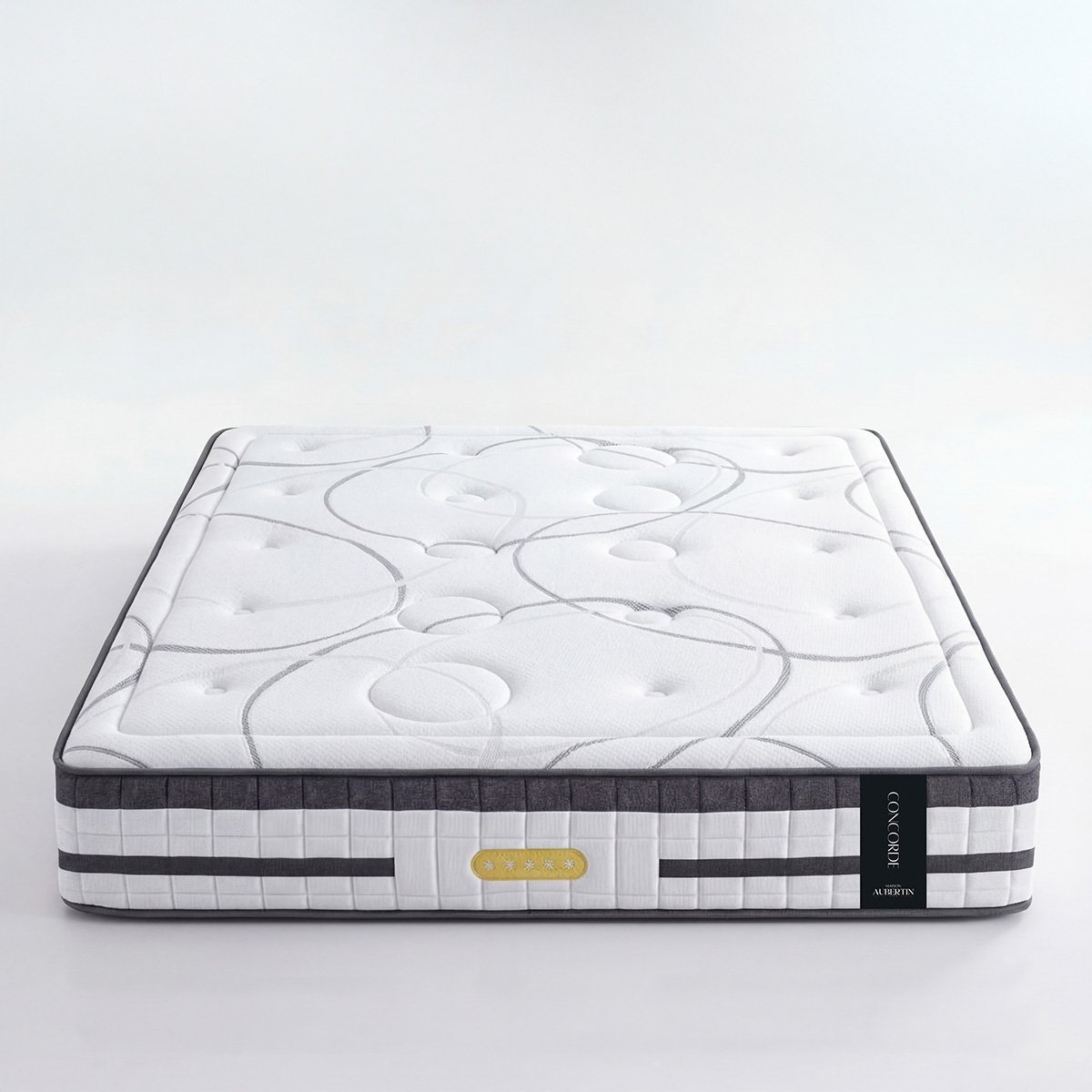 Matelas Ressorts ensachés CONCORDE blanc, MAISON AUBERTIN
