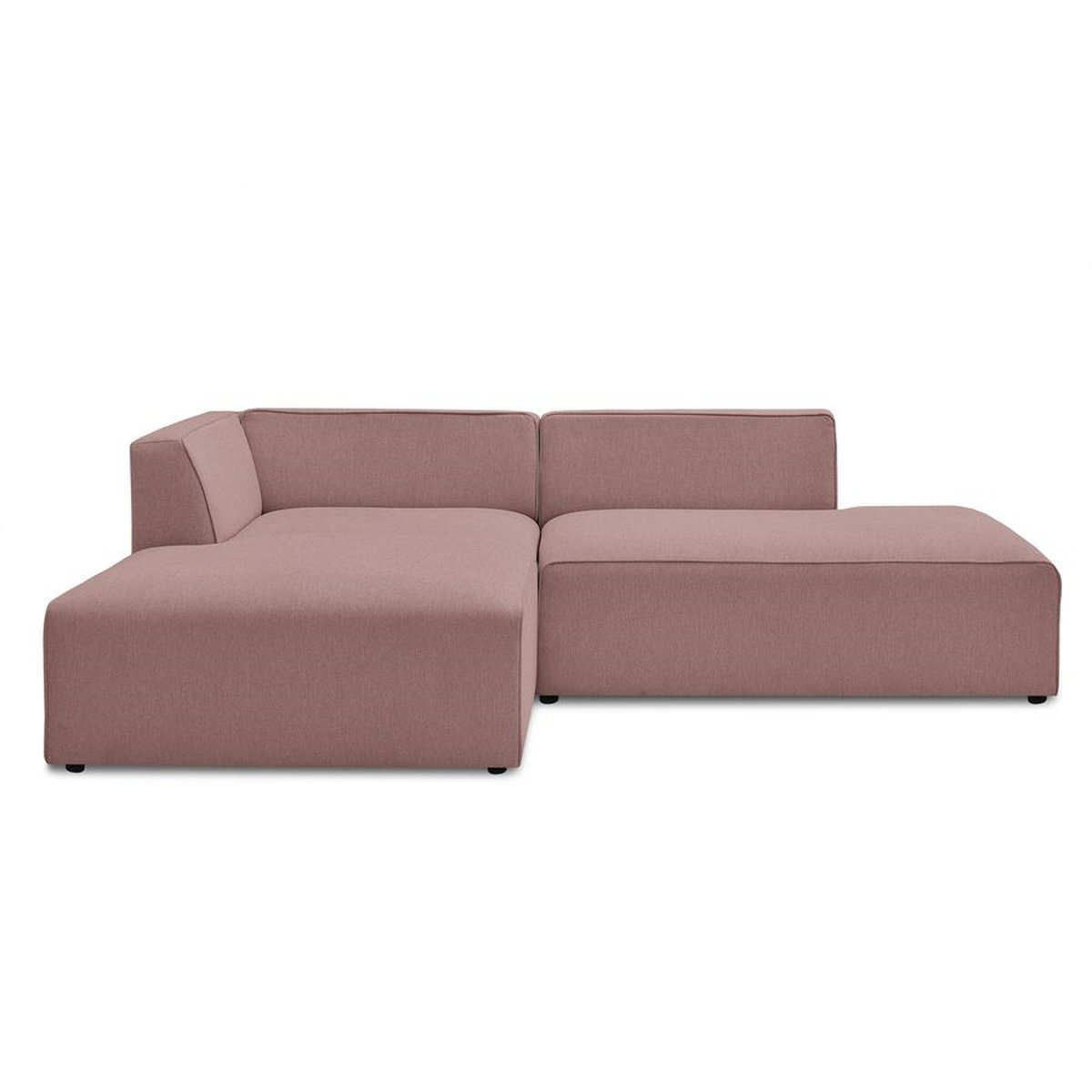 Canapé modulable 4 places en tissu chiné, MEGEVE rose, BOBOCHIC
