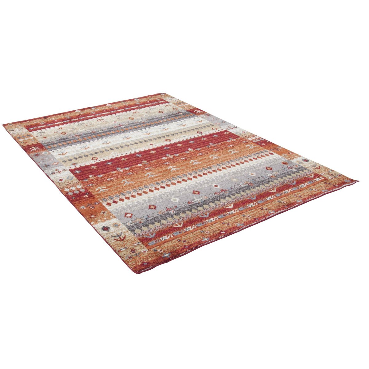 Tapis de salon en style gabbeh - FRANCESCO gris multi, GINO FALCONE
