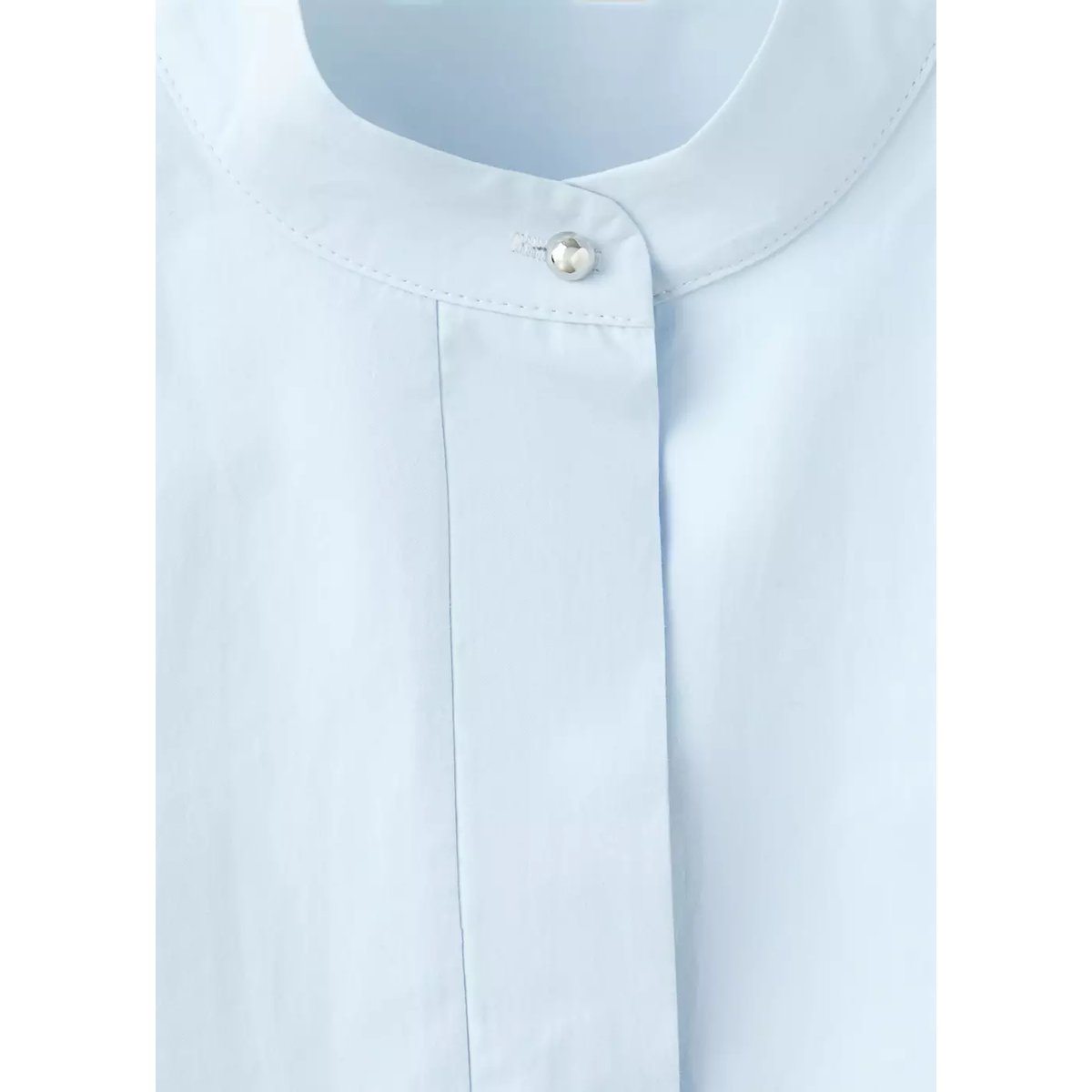 Blouse coton courte bleu, MANGO