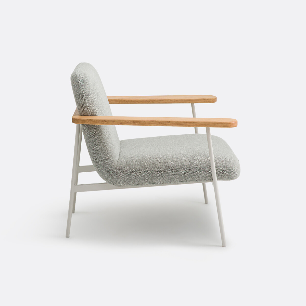 Fauteuil accoudoirs chêne massif, et tissu, Lulet vert clair, LA REDOUTE INTERIEURS
