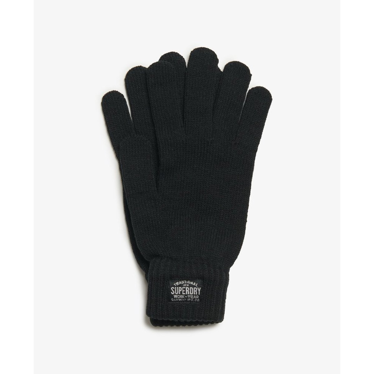 Gants en maille classiques nouveau noir de jais, SUPERDRY