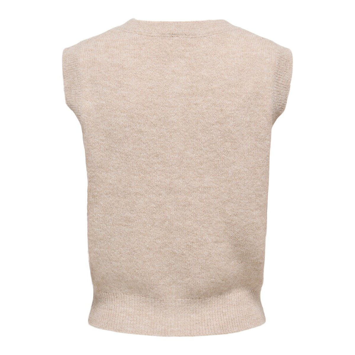 Sleeveless Heart Button Cardigan cream, ONLY
