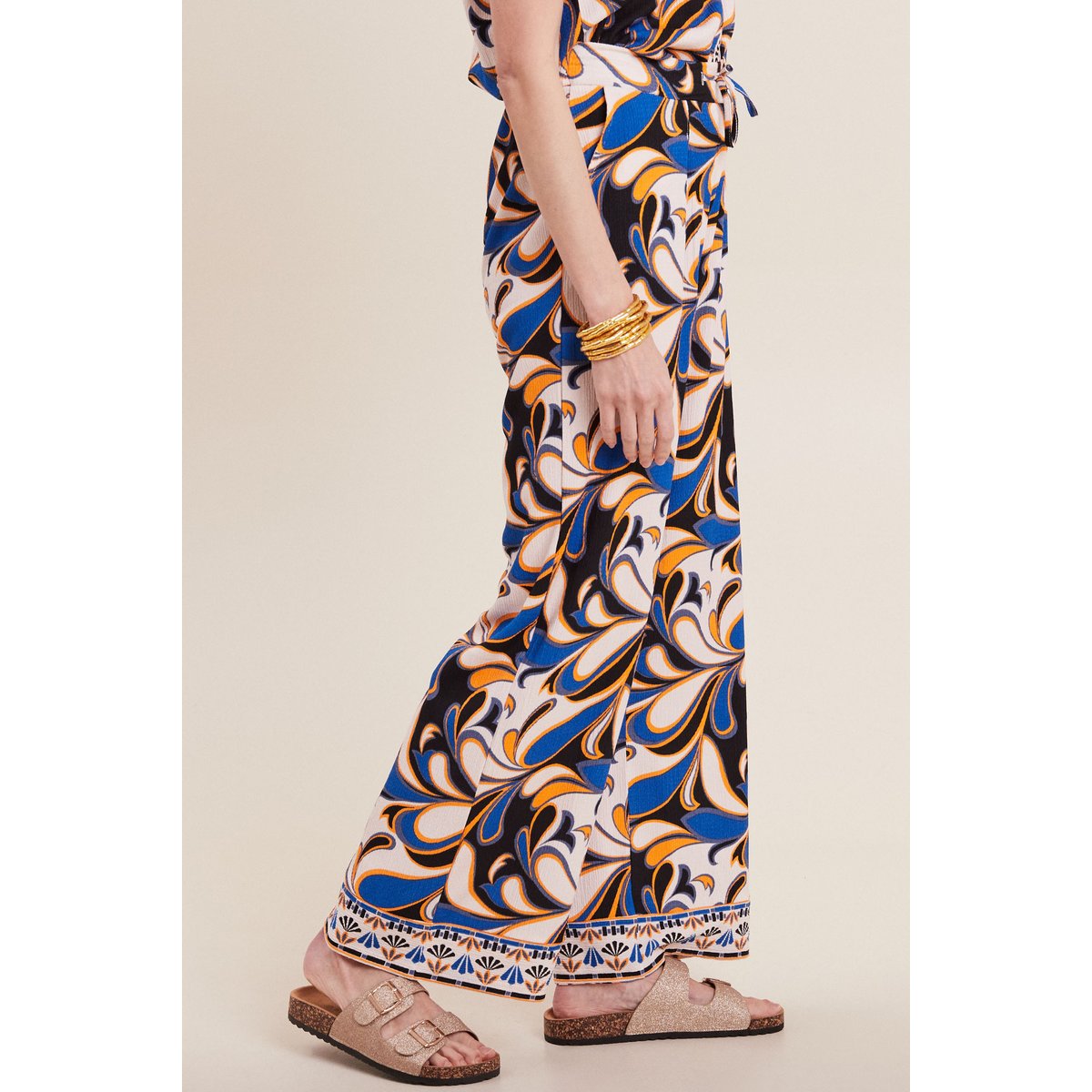 Pantalon large à coulisse bleu, BREAL