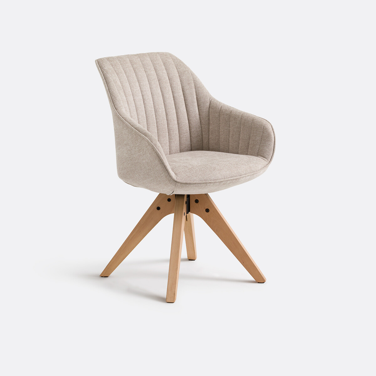 Fauteuil de bureau rotatif Jimeo beige, LA REDOUTE INTERIEURS