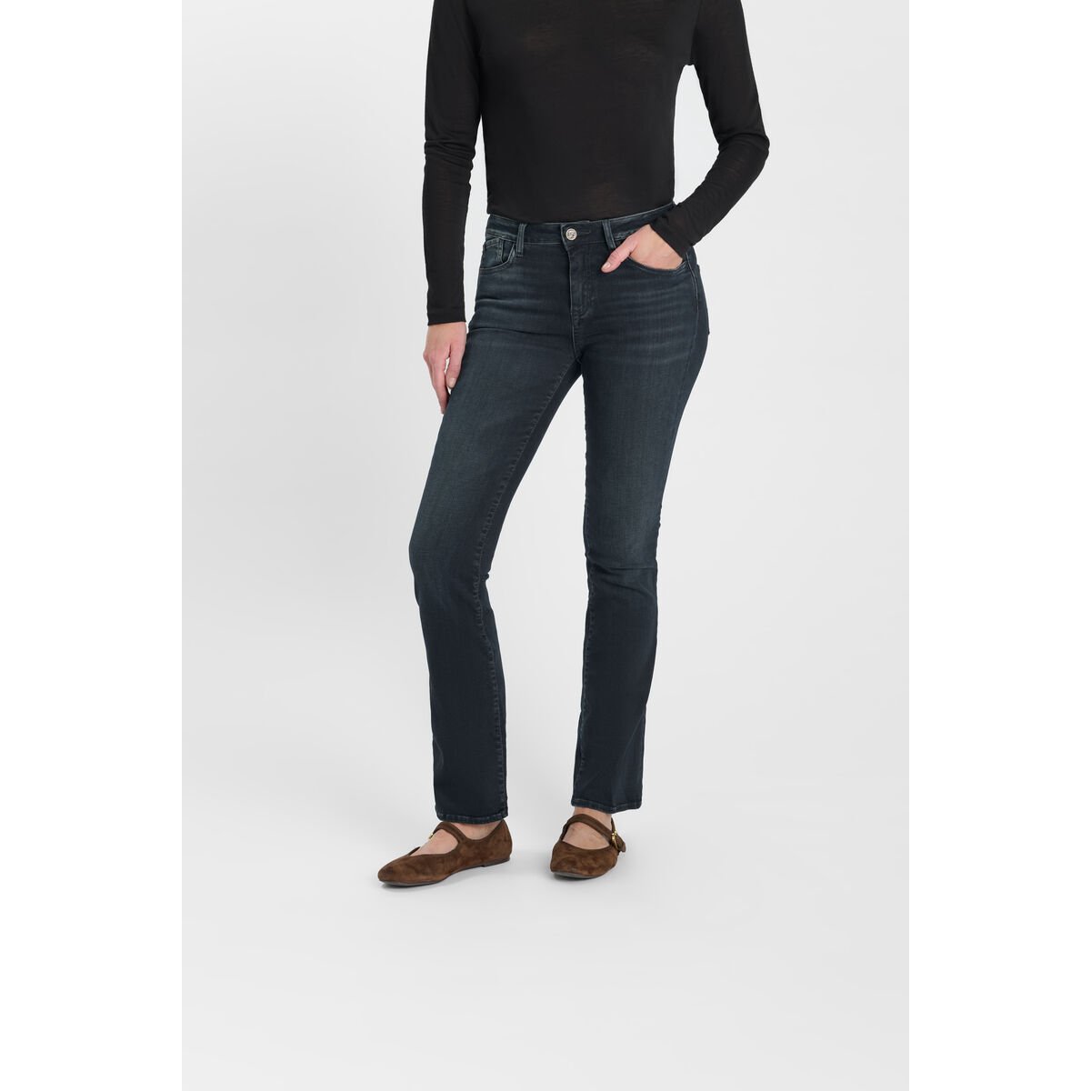 Jeans bootcut POWER bootcut, longueur 34 blue / black, LE TEMPS DES CERISES