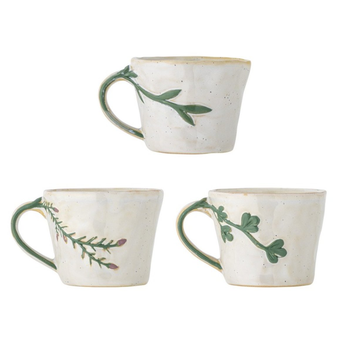 Mugs grès fleurs  Loua set de 3 multicolore, BLOOMINGVILLE