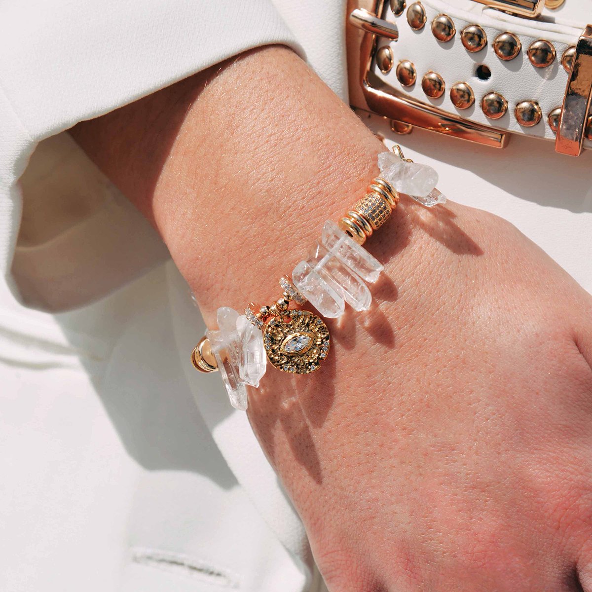 Bracelet chaîne avec pampille HEKTOR doré, HIPANEMA