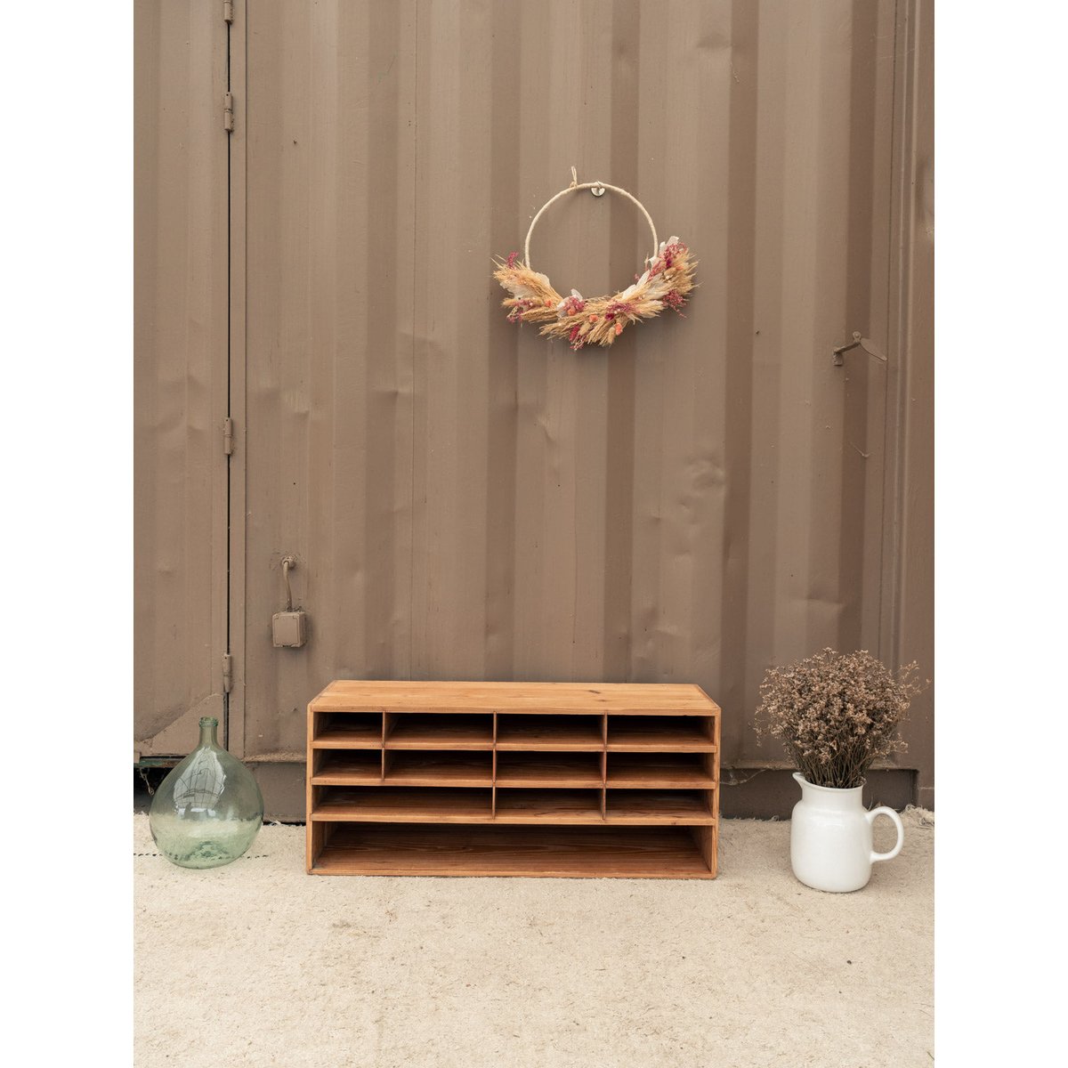 Petit meuble à casiers en bois Gaëlle N°1585 - Bon état bois clair, DEBONGOUT