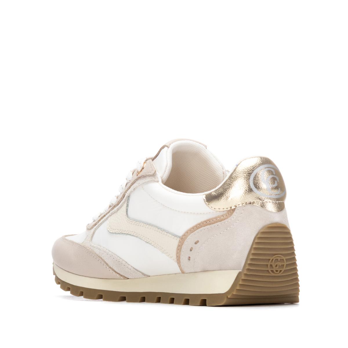 Baskets Plaine Décontractée Lacets beige, CARMELA