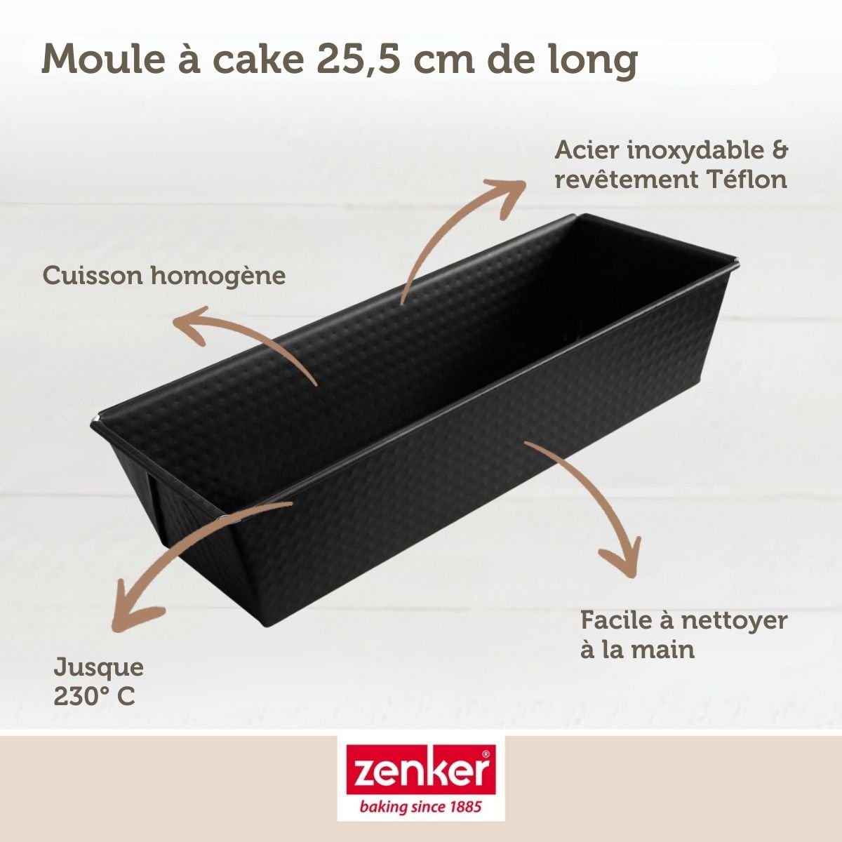Set de 4 ustensiles de pâtisserie moule à gâteaux bol et spatule noir, ZENKER