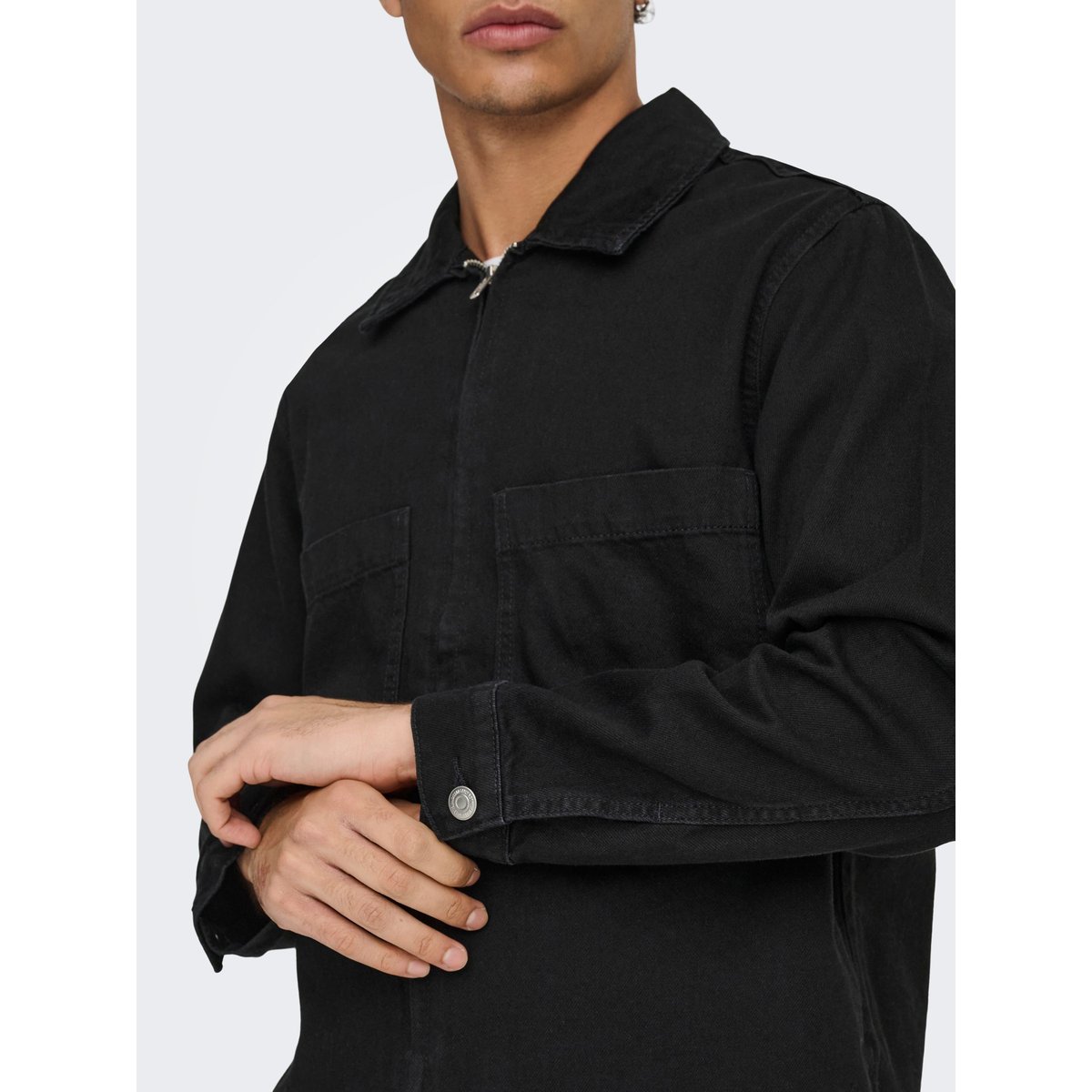 Veste En Jean noire - black denim 1, ONLY & SONS