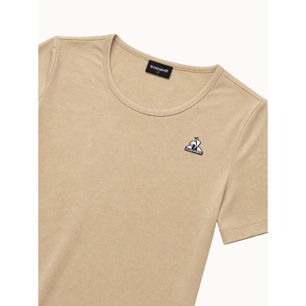 T-shirt relax en jersey de coton Contemporain creme, LE COQ SPORTIF