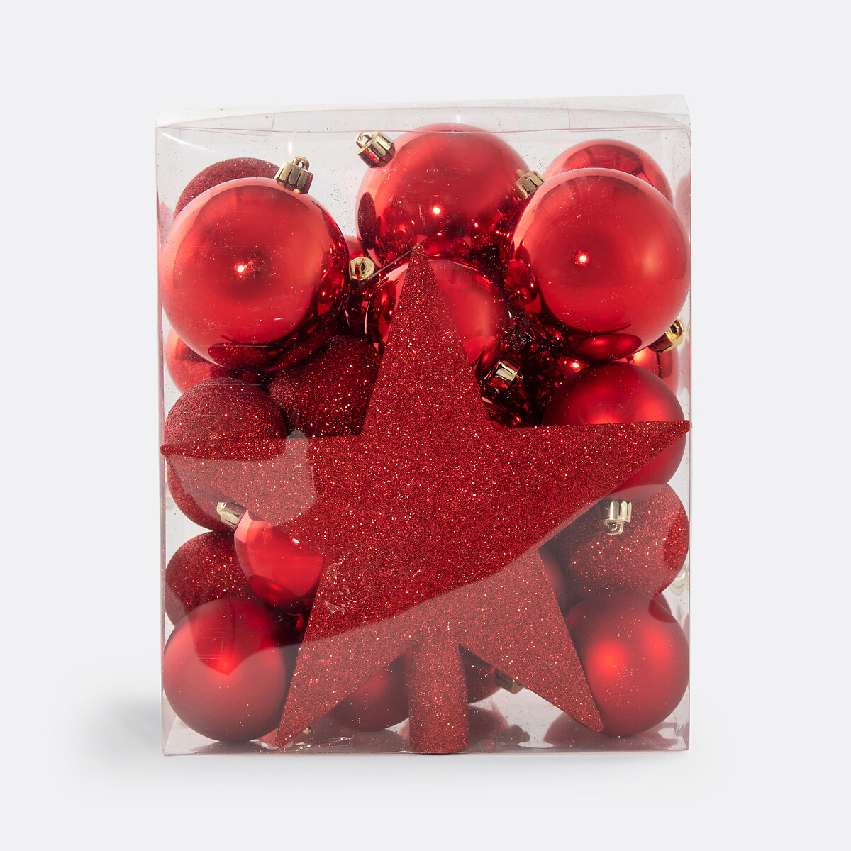 Caspar 33-Piece Christmas Bauble Set red, LA REDOUTE INTERIEURS
