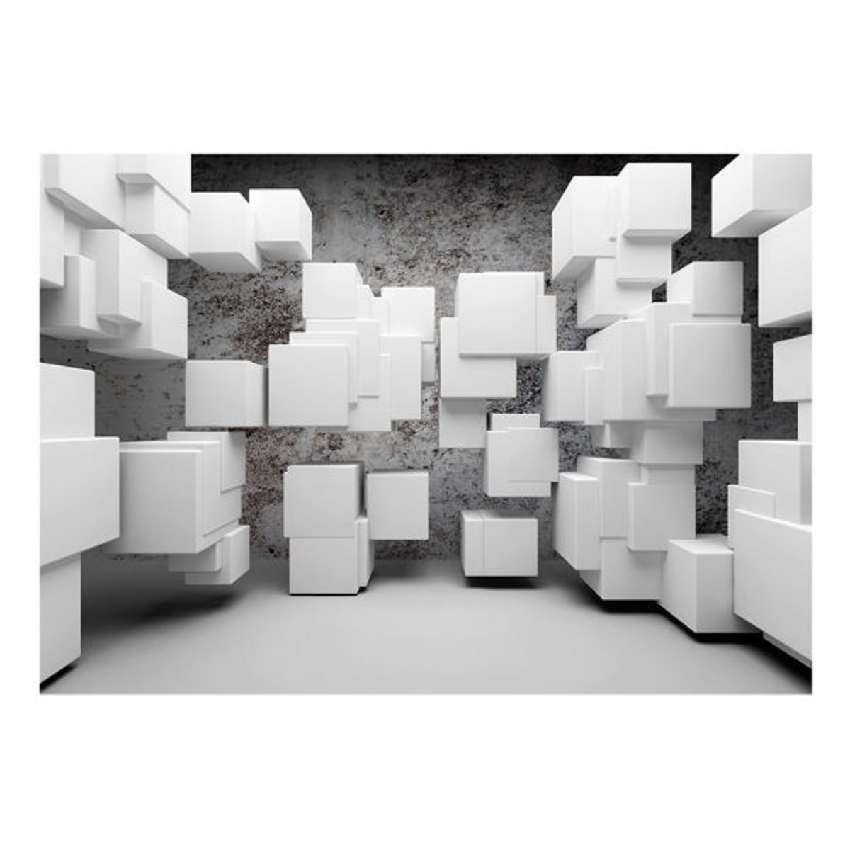 Papier peint intissé panoramique 3D et Perspective Urania gris / argent, EDEN