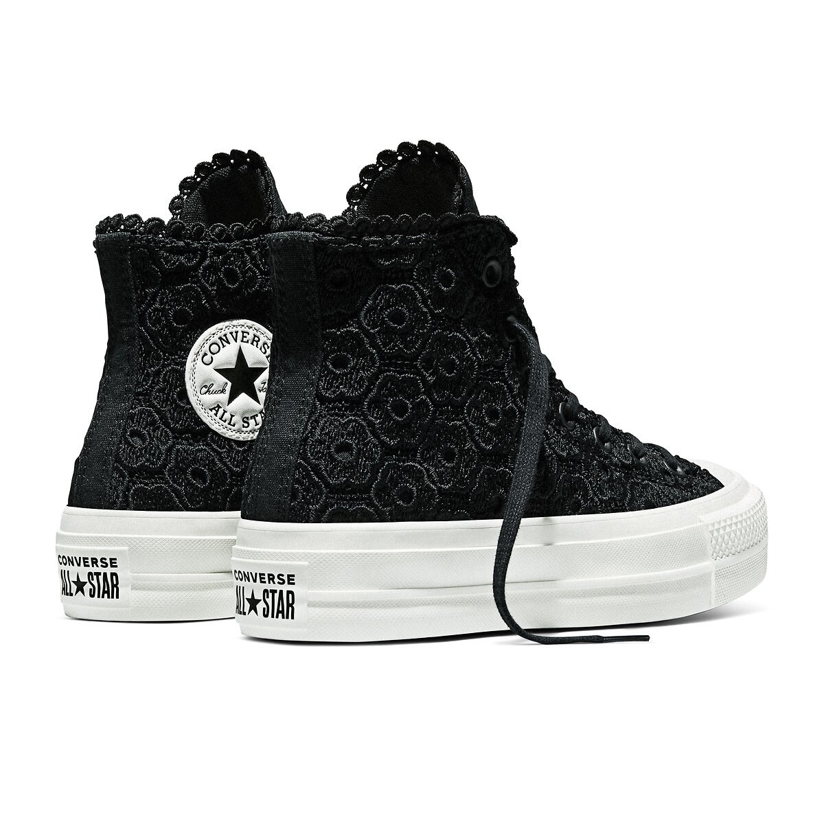 Baskets CHUCK TAYLOR ALL STAR LIFT HI CROCHET noir, CONVERSE