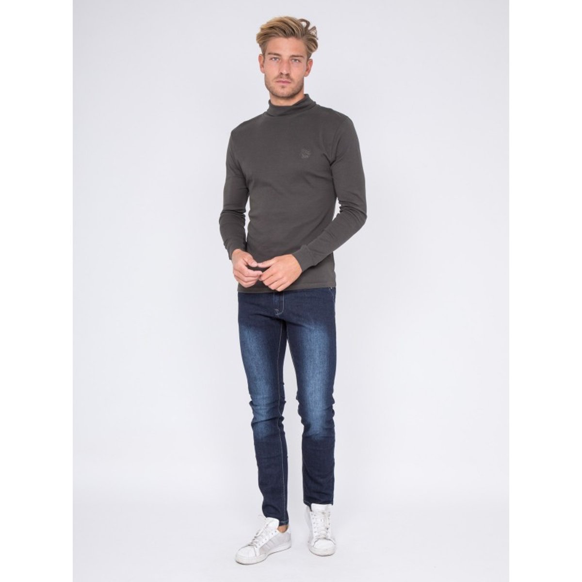 Sous-pull Pur Coton Waren anthracite, RITCHIE