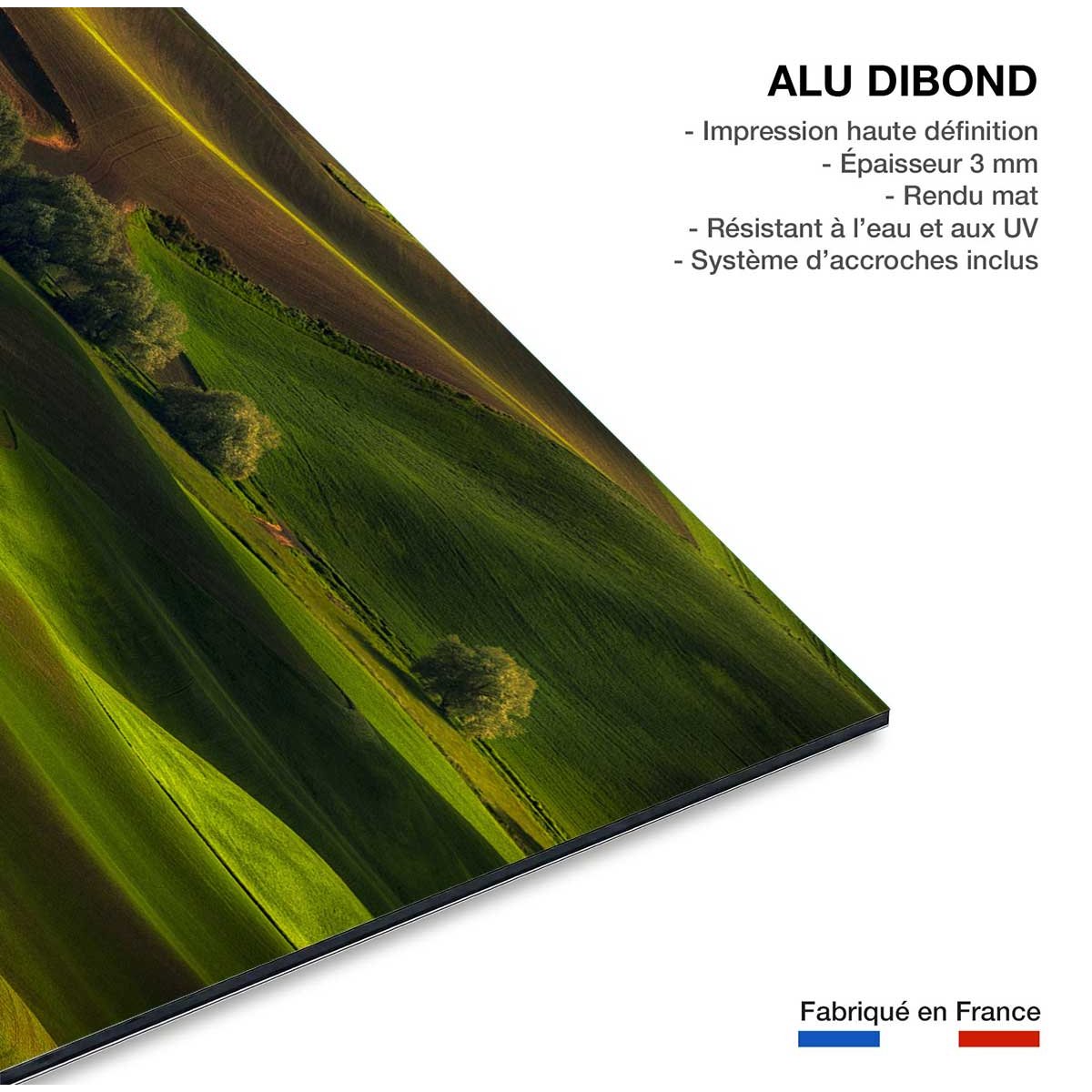 Tableau Colline UsA tableau alu dibond, HEXOA